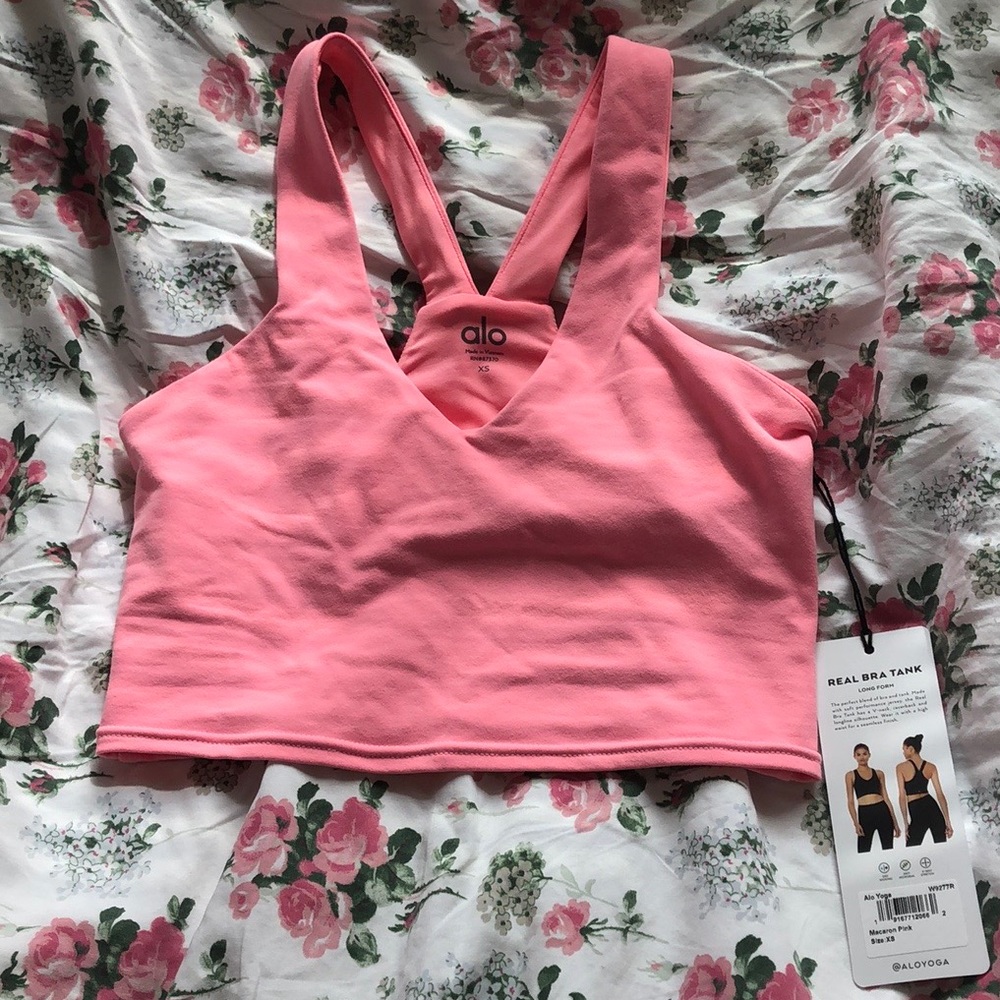 NWT ALO yoga Macaron pink 💕 real bra tank
